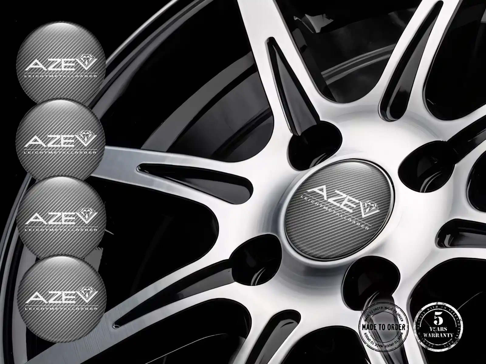 Azev Pegatina de Cúpula Estilo Logos de Rueda Premium